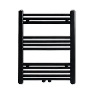 Vidaxl Handtuchheizkörper Warmwasser Gerade Schwarz 600x764 Mm