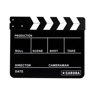 Caruba Professionele Director Clapper Zwart/Bw (whiteboard Marker) (Diverse Video Accessoires), Video Accessoires, Wit, Zwart