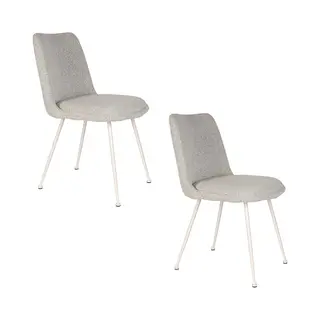 Housecraft Living Fijs Eetkamerstoelen Off-White - Set Van 2 - Grijs