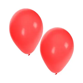 Bellatio Decorations Party Ballonnen - 25x Stuks - Rood - 27 Cm - Verjaardag - Versiering - Feestartikelen