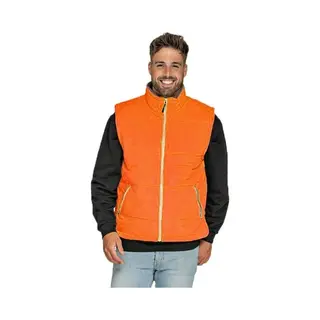Lemon & Soda Outdoor Bodywarmer Voor Heren - Oranje - Winddicht - Mouwloos - Sport En Vrije Tijd Vest M