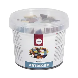 Rayher hobby materialen Rayher Hobby Emmer Mozaiek Stenen - Assorti Kleuren Mix - 1 Kg - Ongeveer 325x Stuks - 2 Cm Stenen