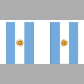 Argentinie Vlaggetjes Vlaggenlijn Slinger - 300 Cm - Polyester - Binnen/buiten - Versiering/feestartikelen