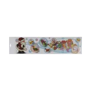 Kerstman Met Bellenblaas Raamsticker