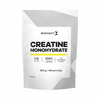 Body & Fit Creatine Monohydrate - 100% Creatine Monohydraat - Supplement Voor Spieropbouw/Prestaties - Smaakloos - 500 Gram (146 Doseringen)