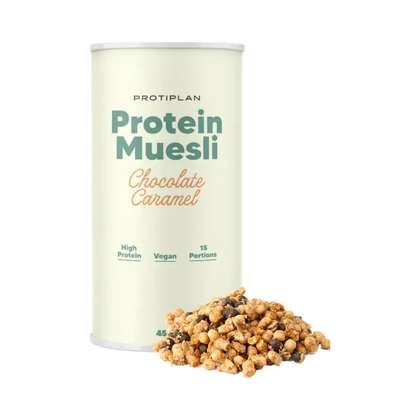 Protiplan - Protein Muesli Chocolate Caramel - 450 G - 15 Porties - Eiwitrijk thumbnail