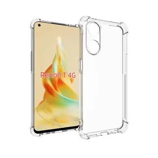 MobyDefend Hoesje - Geschikt Voor Oppo Reno8 T - Transparante Shockproof Tpu Backcover - Verstevigde Hoeken - Volledig Doorzichtig