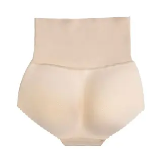Bye Bra Naadloze Padded Slips, Hoge Taille, Butt Lift, Buikcontrole, Butt Lifter Ondergoed, Beige, M