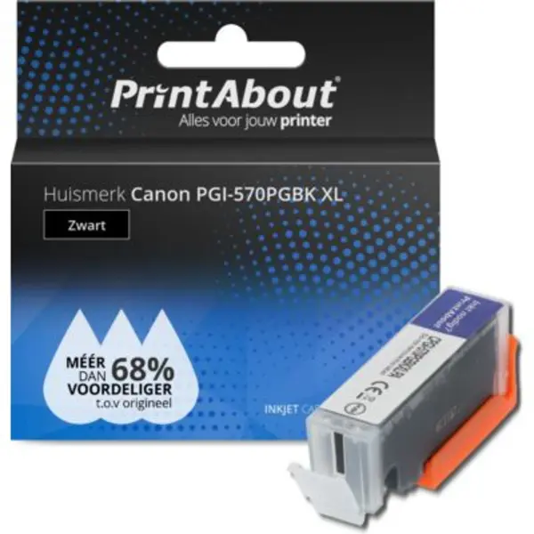 PrintAbout Huismerk Canon Pgi-570PGBK Xl Inktcartridge Zwart Hoge capaciteit thumbnail