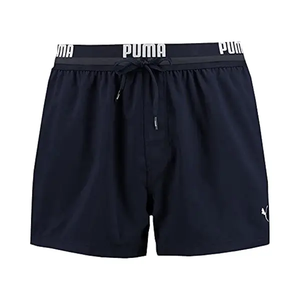 Puma Herren Logo Short Length Swim Shorts Badehose, Navy, Xxl Eu thumbnail