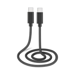 123TelecomShop Musthavz Braided Usb-C Naar Usb-C 2 Meter - Zwart