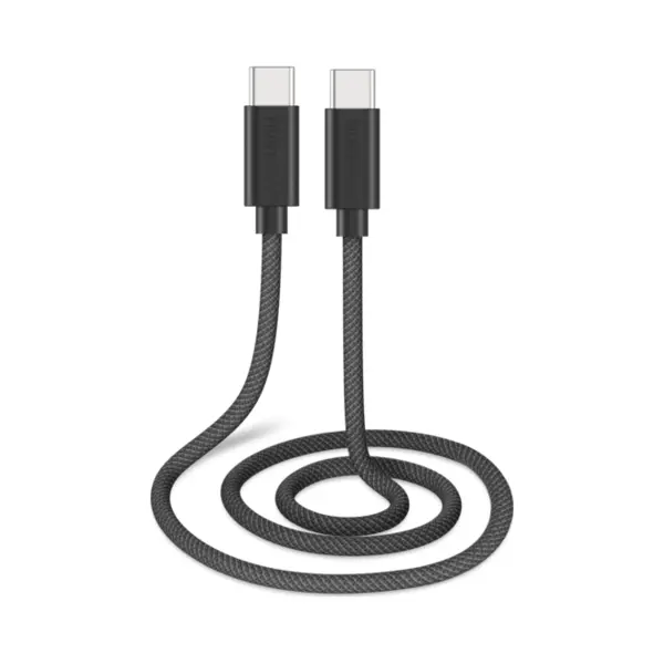 123TelecomShop Musthavz Braided Usb-C Naar Usb-C 2 Meter - Zwart thumbnail