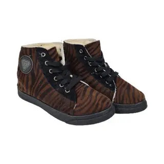Sneakers Rihanna Zebraprint Halfhoog Met Voering - Bruin / Zwart - Suedine - Maat 34