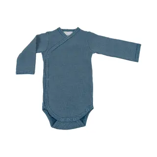Lodger - Overslagromper Maat 50 - Newborn - Lange Mouwen - 0-2 Maanden - Blauw