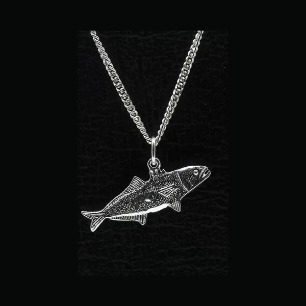Mooye ® - Collectie Zilveren Forel Ketting Hanger thumbnail