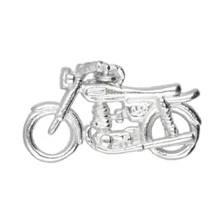 Mooye ® - Collectie Zilveren Engelse Motor 3D Kettinghanger