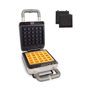 Gadgy 2-in-1 Waffel- & Sandwichmaker Mit Austauschbaren Platten – Antihaftbeschichtet, Thermostatregelung, Kontrollleuchten, Kabelaufwicklung –