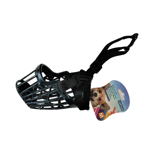 Nobleza Hondenmuilkorf - Maat M - Riem Verstelbaar 24 / 29cm - Muilkorf - Muilkorf Honden - Muilkorf Hond Middelgroot - Kunststof - Zwart thumbnail