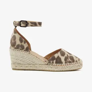 Via Vai Flora Braid Espadrilles Dames - Leer - Luipaardprint - Maat 37