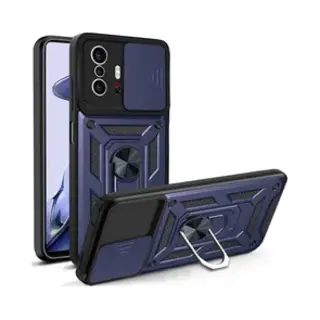 Xiaomi Mi 11T / 11T Pro Hoesje Camera Slider En Kickstand Ring Blauw
