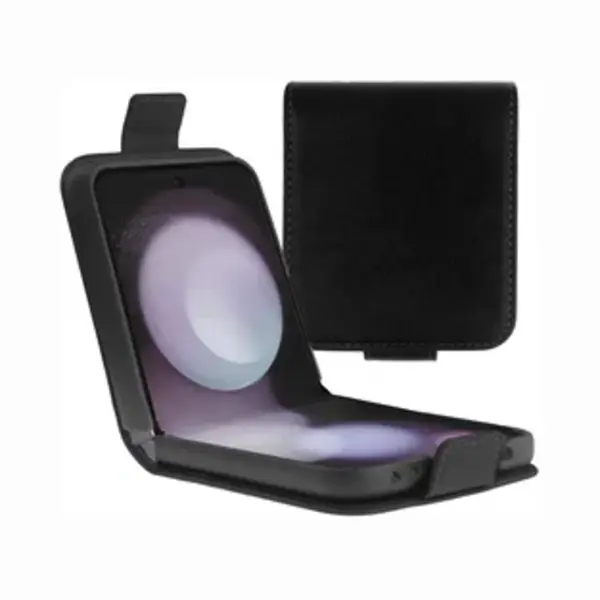 Rosso Element Book Case Wallet Hoesje Geschikt Voor Samsung Galaxy Z Flip 5 | Portemonnee | 3 Pasjes | Magneetsluiting | Stand Functie | Zwart thumbnail