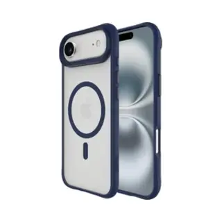 Buddi Hybrid - Hoesje Geschikt Voor Apple IPhone Air - Compatibel Met MagSafe - Back Cover Met Magneet - Magnetische Beschermhoes - Matte Blauw