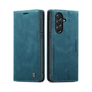 CaseMe 013 Hoesje Geschikt Voor Samsung Galaxy A57 - Book Case Met Standaard - Portemonnee Beschermhoes - Pasjeshouder Voor Twee Pasjes - Blauw