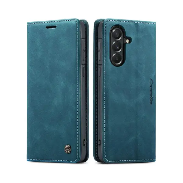 CaseMe 013 Hoesje Geschikt Voor Samsung Galaxy A57 - Book Case Met Standaard - Portemonnee Beschermhoes - Pasjeshouder Voor Twee Pasjes - Blauw thumbnail