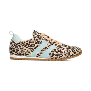 Posh By Poelman Maxine Dames Sneakers - Beige Met Dierenprint