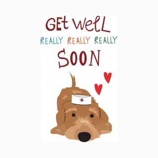 Made By Goof Honden Snack Eetbare Wenskaart Bacon - Get Well Soon 21x15 Cm