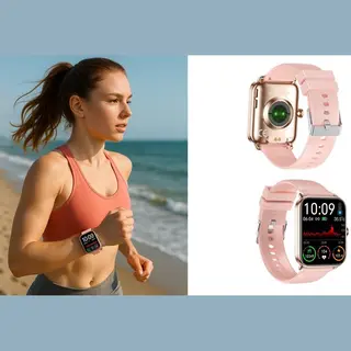 Parya Smartwatch Activity Tracker – Roze – Hartslag, Bloeddruk, Stappenteller, Meldingen & IP67 – Ios & Android – 14 Dagen Standby