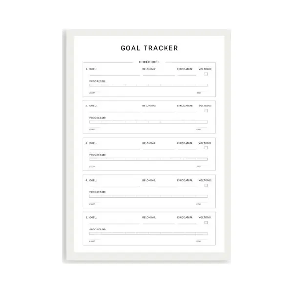 Planbooks - Goal Tracker - A4 - Doelen Planner - Deskplanner - To Do Planner thumbnail