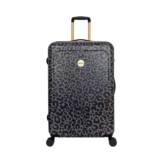 Mosz MōSz Grote Panterprint Koffer Zwart – 76 Cm - 95 Liter , Lauren Ruimbagage Koffer
