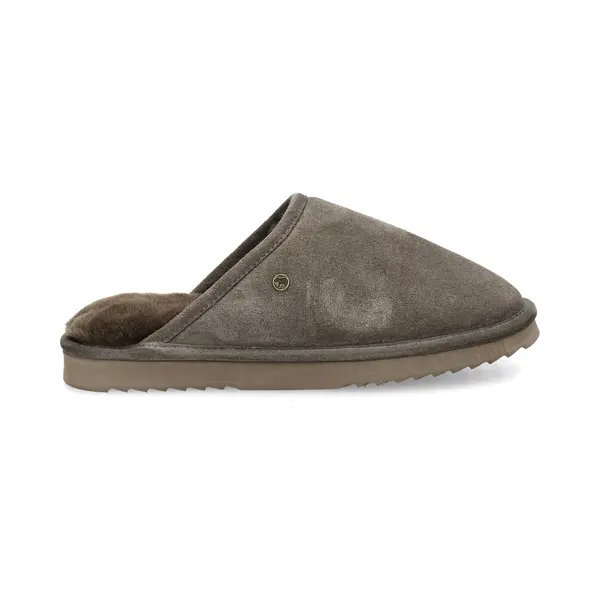 Warmbat Classic Unisex Suede Heren Sloffen - Pebble thumbnail