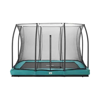 Salta Comfort Edition Ground - Bodentrampolin Mit Sicherheitsnetz – 305x214cm – Rechteckig - Grün