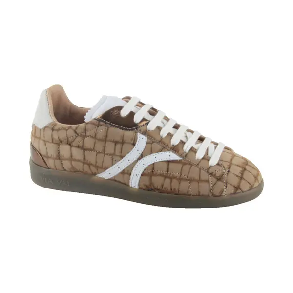 Via Vai Nilla Khloe Sneakers Dames - Leer - Beige - Maat 42 thumbnail