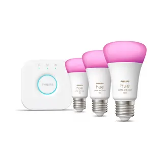 Philips by Signify Philips Hue White and colour ambience Starter kit: 3 E27 smart bulbs (1100)