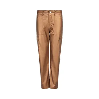 EsQualo Broek Trousers Cargo Vegan Leather F24 11507 750 Brandy Dames Maat - W42