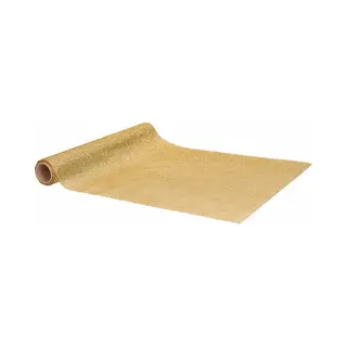 Home & Styling Tafelloper - Goud - Glitters - L250 X B28 Cm - Polyester - Tafelkleed Loper