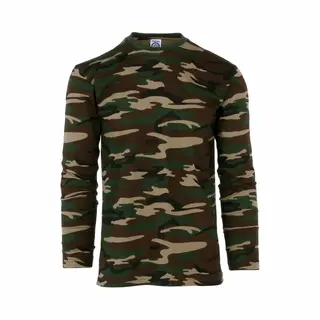 Camouflage T-shirt - Volwassenen - Lange Mouwen - Leger Print Shirt L