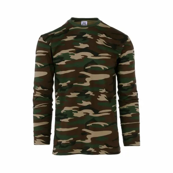 Camouflage T-shirt - Volwassenen - Lange Mouwen - Leger Print Shirt L thumbnail
