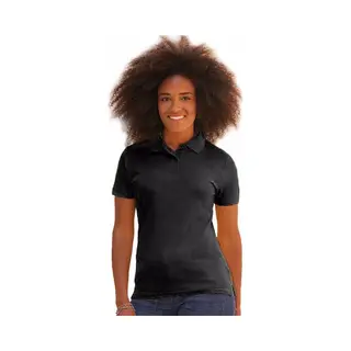 Fruit Of The Loom Dames Poloshirt - Zwart - Korte Mouw - Medium Fit S