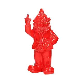 Stoobz Design Tuinkabouter - Rood - Fuck You Middelvinger - 30 Cm