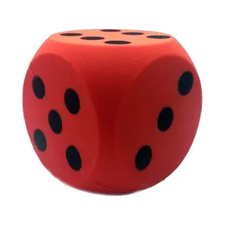 T & F Creations Grote Dobbelsteen - Rood Foam Voor Dobbelspel - 16x16 Cm