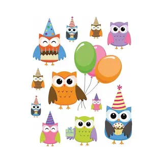 Kinderkamer Raamstickers Uilen