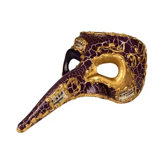 Boland Paars Venetiaans Snavel Verkleedmasker Voor Volwassenen - Oogmasker - Gezichtmasker - Carnaval - Snavelmasker