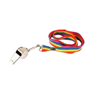 Regenboog Keycord/koordje Met Fluitje - Gay Pride Kleuren - Regenboogvlag - Lhbtiq+ Accessoires