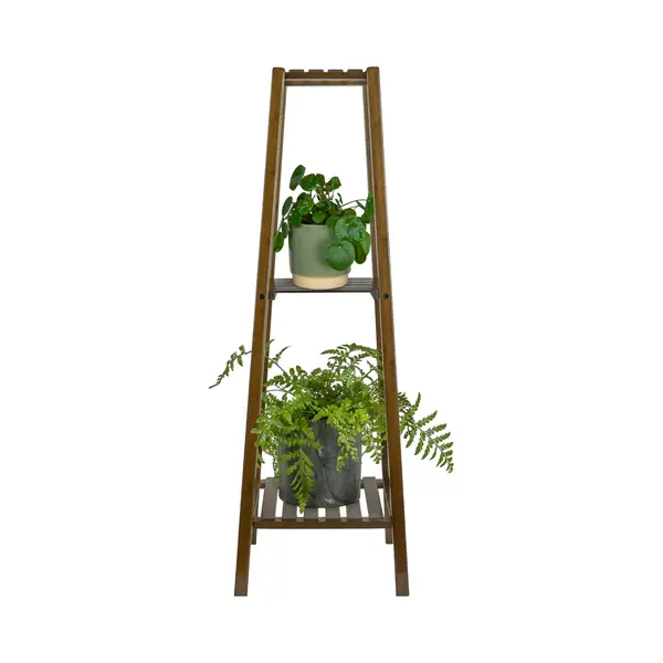 Quvio Plantenrek - Plantentafel - Plantenstandaard - Plantentafeltje Voor Binnen - Plantenzuil - Bloementrap - Bloemenrek - Opbergrek - 3 Etages - 38 thumbnail