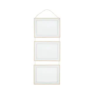 Quvio Fotolijst Voor 3 Foto's - Fotolijst - Fotolijsten -Fotohouder - Fotolijst Met Wandmontage - Hangend - Wandfoto's - 1, 5 X 20, 5 X 60 Cm