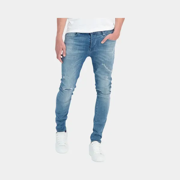 Cars Jeans Cars Aron Heren Skinny Fit Jeans Blauw - Maat W36 X L34 thumbnail